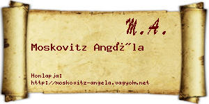 Moskovitz Angéla névjegykártya